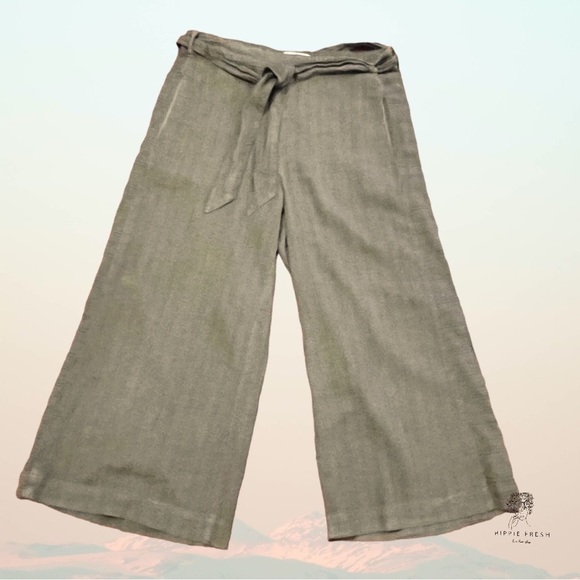 Anthropologie Overdyed Cropped Wide-Leg Pants M - Picture 2 of 9